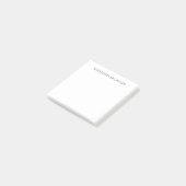 Own Name Calligraphy Chic Plain Simple Black White Post-it Klebezettel (angewinkelt)