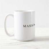 Own Name Decorative Chic Plain Simple Black White Kaffeetasse (Links)