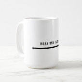Own Name Decorative Chic Plain Simple Black White Kaffeetasse (Vorderseite Links)