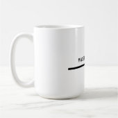 Own Name Decorative Chic Plain Simple Black White Kaffeetasse (Links)