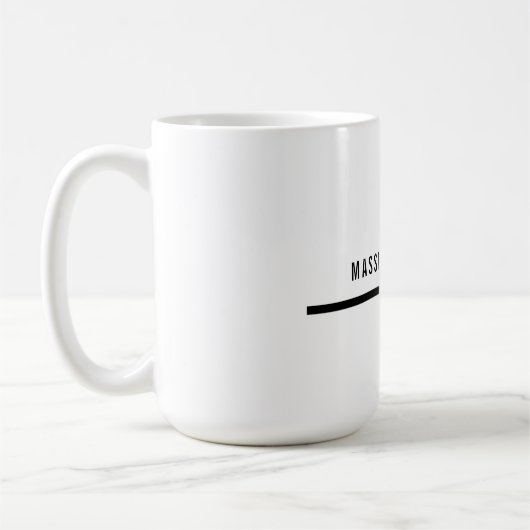 Own Name Decorative Chic Plain Simple Black White Kaffeetasse (Links)