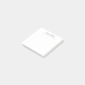 Own Name Decorative Chic Plain Simple Black White Post-it Klebezettel (angewinkelt)