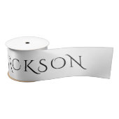 Own Name Decorative Chic Plain Simple Black White Satinband (Spule)
