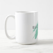 Own Name Decorative Chic Plain Simple Blue White Kaffeetasse (Links)