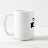 Own Name Minimalist Modern Plain Black White Kaffeetasse (Links)