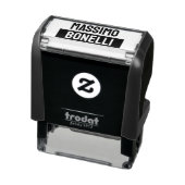 Own Name Minimalist Modern Plain Black White Permastempel (Produkt)