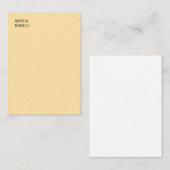 Own Name Modern Minimal Professional Plain Beige Mitteilungskarte (Vorne/Hinten)