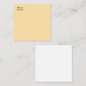 Own Name Modern Minimal Professional Plain Beige Mitteilungskarte (Vorne/Hinten)