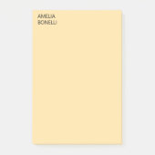 Own Name Modern Minimal Professional Plain Beige Post-it Klebezettel (Vorderseite)