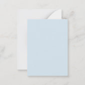 Own Name Modern Minimalist Professional Plain Blue Mitteilungskarte (Rückseite)