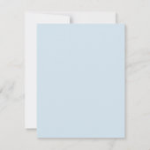 Own Name Modern Minimalist Professional Plain Blue Mitteilungskarte (Rückseite)