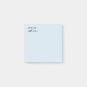 Own Name Modern Minimalist Professional Plain Blue Post-it Klebezettel (Vorderseite)