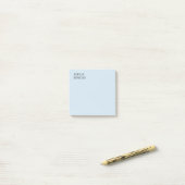 Own Name Modern Minimalist Professional Plain Blue Post-it Klebezettel (Auf Schreibtisch)