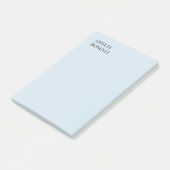 Own Name Modern Minimalist Professional Plain Blue Post-it Klebezettel (angewinkelt)