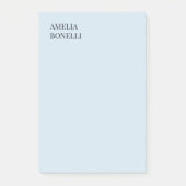 Own Name Modern Minimalist Professional Plain Blue Post-it Klebezettel (Vorderseite)