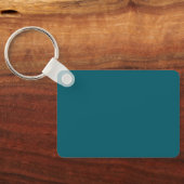 Own Name Plain Dark Teal Color Personalized Custom Schlüsselanhänger (Rückseite)