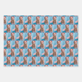 own photos pattern personalised family  geschenkpapier set (Vorderseite 3)