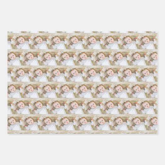 own photos pattern personalised family geschenkpapier set (Vorderseite 2)