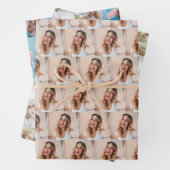 own photos pattern personalised family geschenkpapier set (Beispiel)