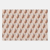 own photos pattern personalised family  geschenkpapier set (Vorderseite)