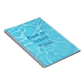 own text swimming pool back to school notebook notizblock (Rechte Seite)