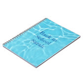 own text swimming pool back to school notebook notizblock (Linke Seite)