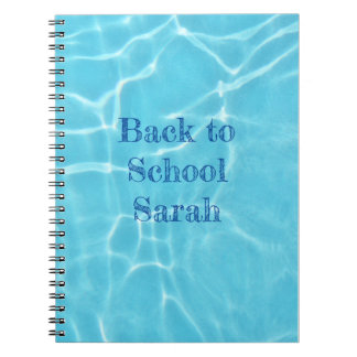 own text swimming pool back to school notebook notizblock