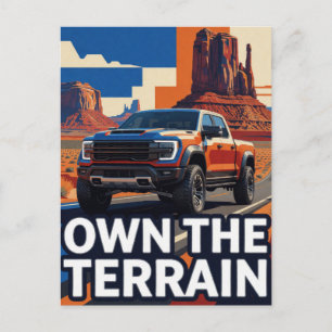 Own The Terrain Premium Geländewagen SUV Postkarte