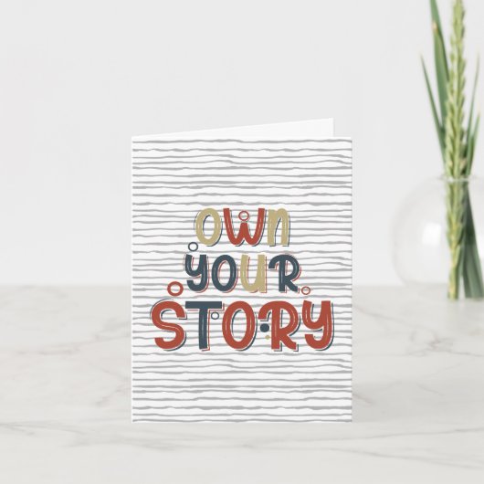Own Your Story – Inspirational Typography Design (Vorderseite)