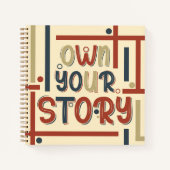 Own Your Story – Inspirational Typography Design Notizblock (Vorderseite)