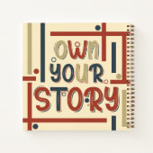 Own Your Story – Inspirational Typography Design Notizblock (Rückseite)