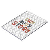 Own Your Story – Inspirational Typography Design Notizblock (Linke Seite)