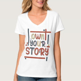 Own Your Story – Inspirational Typography Design T-Shirt
