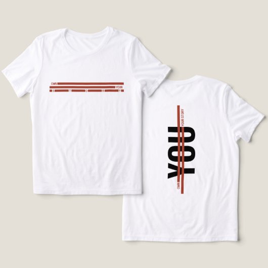 Own Your Story Shirt – Bold Motivational Quote (Design Vorderseite & Rückseite)