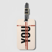 Own Your Story Shirt – Bold Motivational Quote Gepäckanhänger (Vorderseite Vertikal)