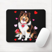 Owner Mom Dad Sheltie Dog Lover Valentines Day Mousepad (Mit Mouse)