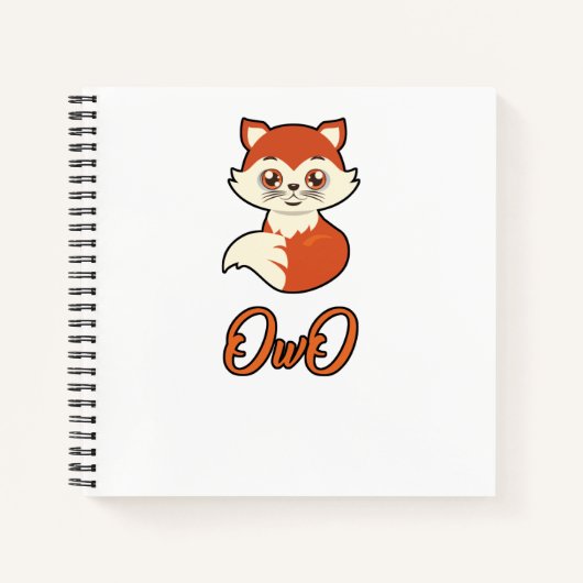 OwO Niedlich Fox Funny Furry Fandom Fursacher Gesc Notizblock (Vorderseite)