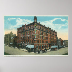 Owsley Block View TownButte, MT Poster