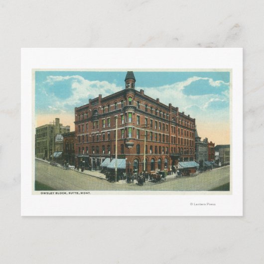 Owsley Block View TownButte, MT Postkarte (Vorderseite)