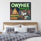 Owyhee Apple Crate LabelNampa, ID Leinwanddruck (Insitu (Schlafzimmer))