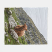 OX AUF BERG FLEECEDECKE (Vorderseite (Horizontal))