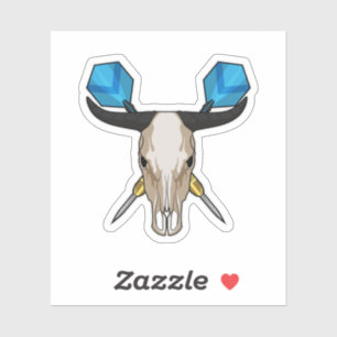 Ox bei Darts mit Dart Aufkleber