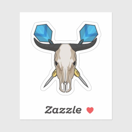 Ox bei Darts mit Dart Aufkleber (Blatt)