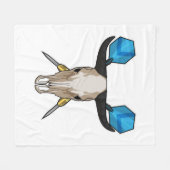 Ox bei Darts mit Dart Fleecedecke (Vorderseite (Horizontal))