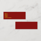 Ox Blood Business Card Mini Visitenkarte (Vorne/Hinten)