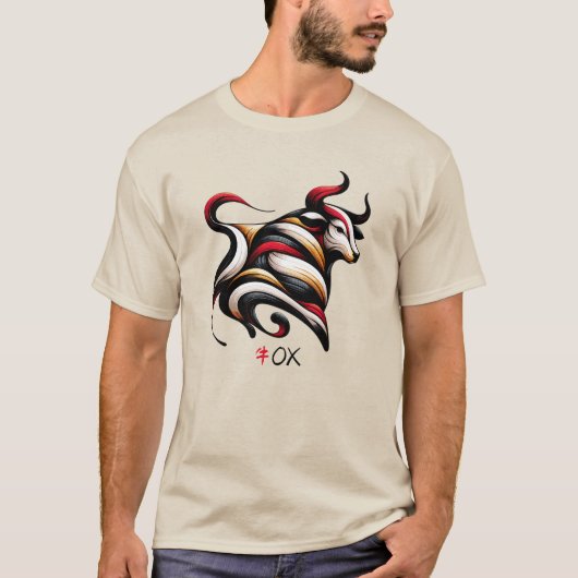 Ox Chinese Zodiac Sign T-Shirt (Vorderseite)