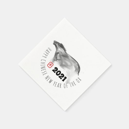 OX chinesisches Neujahr 2021 PN Serviette (Ecke)