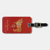 OX Chinesisches Sternzeichen für Horoskop Gepäckanhänger (Vorderseite horizontal)