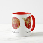 OX Chinesisches Sternzeichen für Horoskop Tasse (VorderseiteRechts)