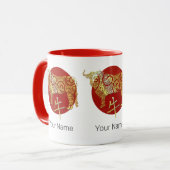 OX Chinesisches Sternzeichen für Horoskop Tasse (Vorderseite Links)